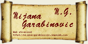 Mijana Garabinović vizit kartica